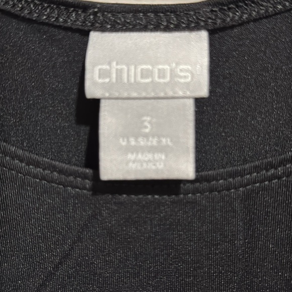Chico’s Womens size 3 (similar to 1x)black tank, worn 1x - Picture 2 of 4